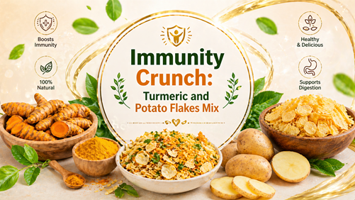 Immunity Crunch: Turmeric and Potato Flakes Mix